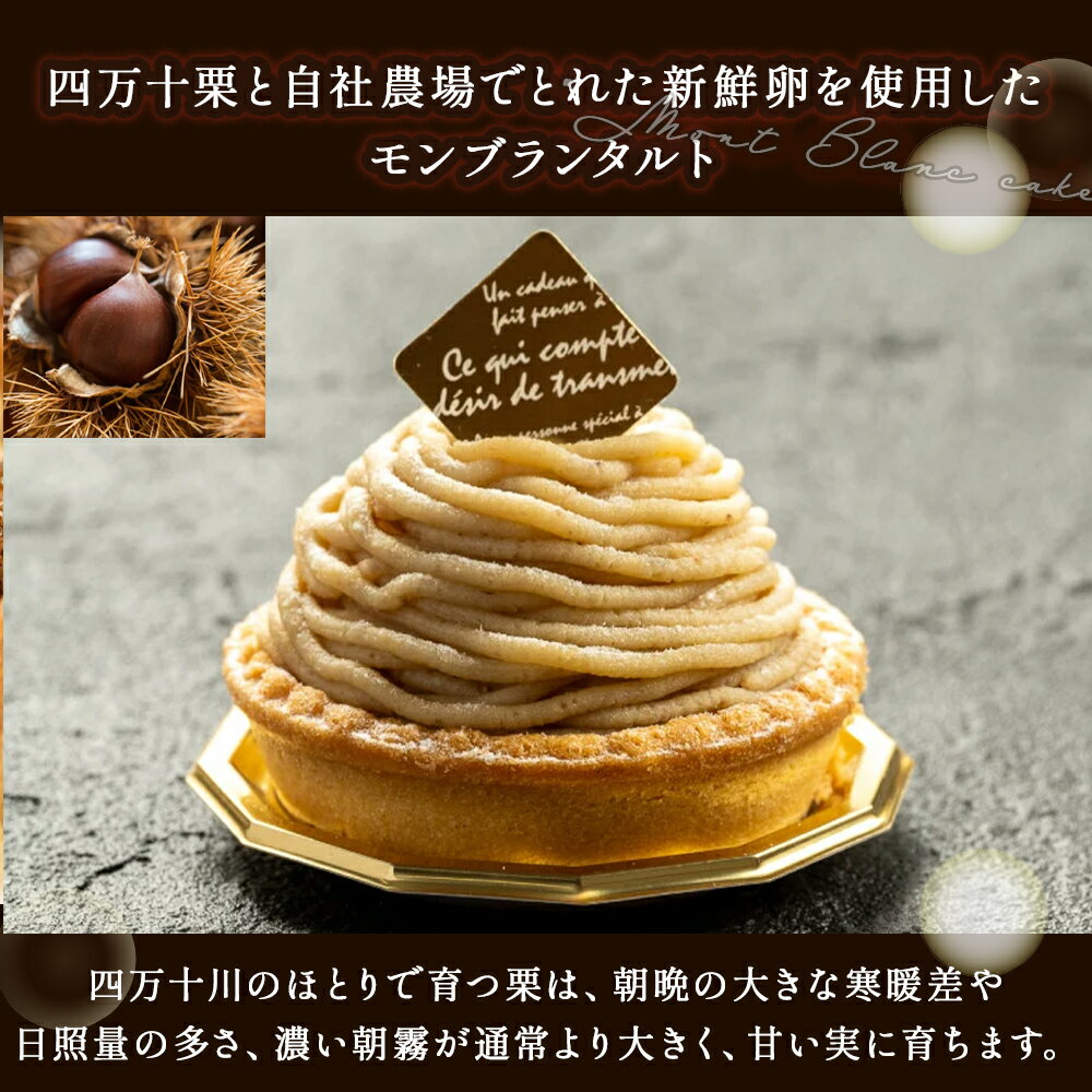 【ふるさと納税】たまご農場直営スイーツ! 四万十栗のモンブラン（3個 or 5個） Gbn-52 モンブラン ケーキ クリーム 栗 産地直送 - 画像2