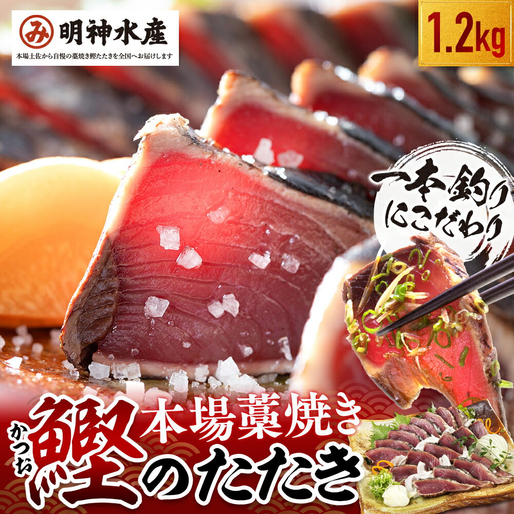かつおのたたき 明神水産 わら焼き 戻り かつお 塩たたき 1.2kg 4～7節 セット 鰹 藁焼き かつおたたき 鰹のたたき 鰹たたき 魚 海鮮 刺身 本場 高知 ふるさと納税鰹のたたき ふるさと納税かつお FN-1 ［1147］