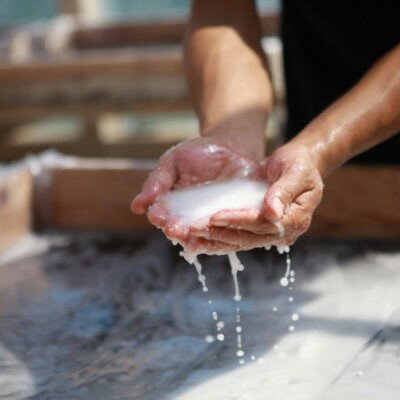 【ふるさと納税】 天日海塩 土佐 塩丸 白丸 200g×2袋 粗い 粒 天日塩 調味料 塩 セット 小分け 便利 料理 用途 アレンジ 人気 ギフト 贈答用 プレゼント 職人 手作り 甘み 旨味 ふるさと納税塩 ［1515］ サムネイル3