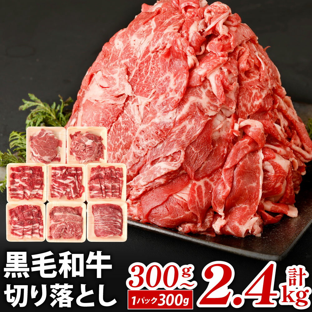 九州産 黒毛和牛 切り落とし 1パック300g 選べる 300g(1パック) / 計600g(2パック) / 計900g(3パック) / 計1.2kg(4パック) / 計1.8kg(6パック) / 計2.4kg(8パック) 小分け 国産牛 お肉 牛肉 切落し 冷凍 便利 7000円～23000円 7000円～2万3000円