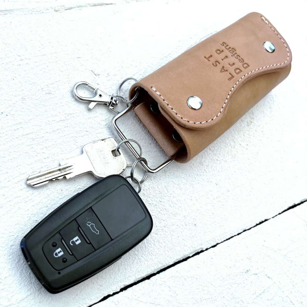 ダブルホックの王道キーケース スマートキー対応 ヌメ革 本革 レザー キーケース 鍵 ケース ハンドメイド 受注生産 ノンファンデーションレザー 福岡県 北九州市 送料無料