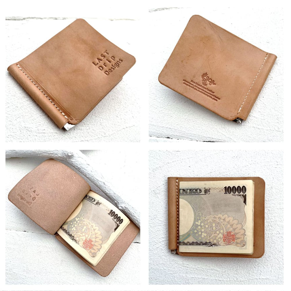 【ふるさと納税】牛革 1枚革のマネークリップ 1点 マネークリップ 札入れ 札ばさみ 財布 本革 レザー ヌメ革 雑貨 小物 革製品 おしゃれ ハンドメイド 受注生産 完全自社生産 サムネイル3