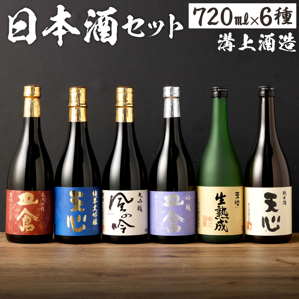 溝上酒造 日本酒セット[3]（720ml×6本）6種類 伸び比べ 日本酒 アルコール お酒 地酒 天心 皿倉 風の吟 生熟成 純米吟醸 大吟醸 吟醸酒 純米酒 伏流水 宅飲み 晩酌 冷蔵 国産 福岡県 北九州市 送料無料
