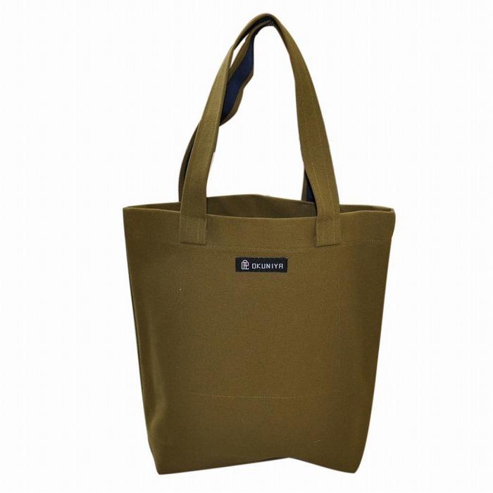 【福岡市の縫製工場オリジナルブランド　OKUNIYA】A4トートバック　オリーブ | かばん ファッション 人気 おすすめ 送料無料