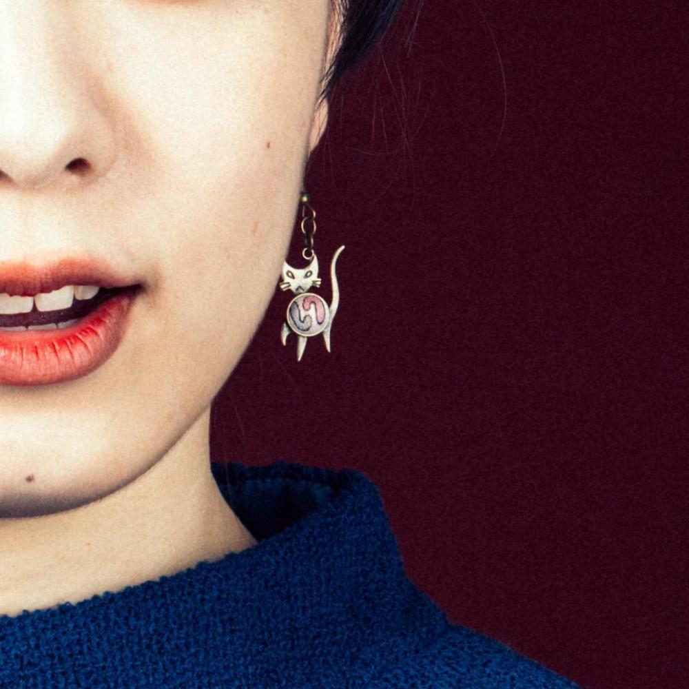 【ふるさと納税】【福岡市返礼品】昭和ビンテージ　ねこピアス | アクセ ファッション 人気 おすすめ 送料無料 サムネイル2