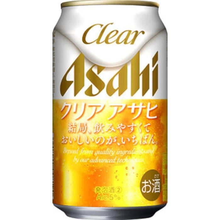 【博多大丸おすすめ品】クリア　アサヒ缶　350ml　6缶パック×4 | ビール 缶ビール 人気 アサヒビール 大丸 百貨店 お取り寄せ 手土産 お土産 Asahi 酒 福岡県 福岡市 博多 九州
