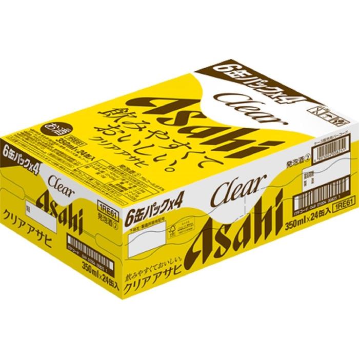 【ふるさと納税】【博多大丸おすすめ品】クリア　アサヒ缶　350ml　6缶パック×4 | ビール 缶ビール 人気 アサヒビール 大丸 百貨店 お取り寄せ 手土産 お土産 Asahi 酒 福岡県 福岡市 博多 九州 サムネイル2
