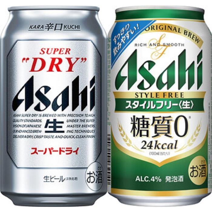 【博多大丸おすすめ品】アサヒスーパードライ&スタイルフリー　各350ml 6缶セット(計12缶） | ビール 缶ビール 人気 アサヒビール 大丸 百貨店 お取り寄せ 手土産 お土産 Asahi 酒 福岡県 福岡市 博多 九州