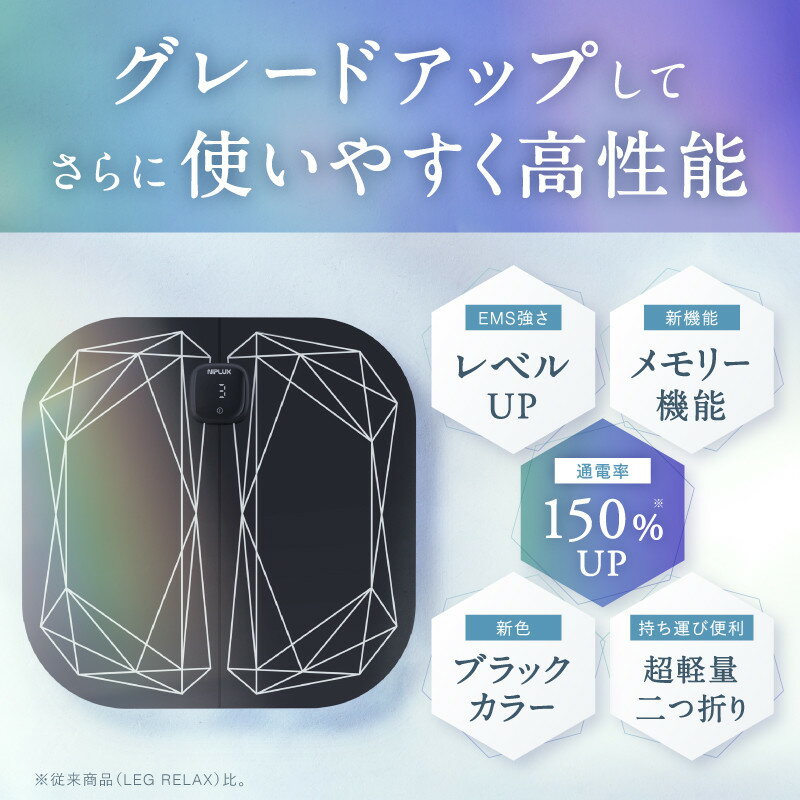 【ふるさと納税】NIPLUX フットケア EMS機器 LEG FIT | 1年保証 取扱説明書付き マッサージ 足 EMS フットマッサージャー 持ち運び コードレス 強力 足裏 脚 筋トレ 筋肉 トレーニング フィットネス ケア 健康家電 ニップラックス 福岡市 人気 おすすめ 送料無料 NP-LF23BK サムネイル3