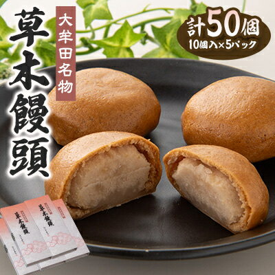 大牟田名物　江口栄商店　草木饅頭　50個入_ 草木饅頭 饅頭 和菓子 大牟田市 スイーツ 美味しい 人気 送料無料【1487650】