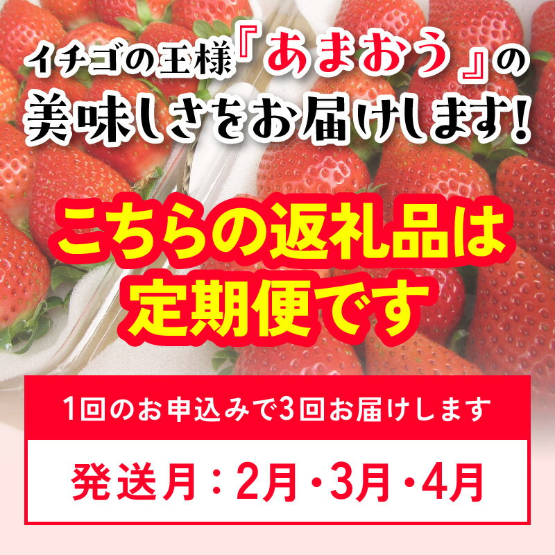 【ふるさと納税】【定期便】福岡県産 あまおう 2月 3月 4月 3回お届け 1,120g 280g × 4パック 計 3,360g いちご ブランドいちご 果物 アレンジ おやつ お菓子 苺タルト クッキー フルーツ スイーツ スムージー ジャム 南国フルーツ お取り寄せ 福岡県 久留米市 送料無料 サムネイル3