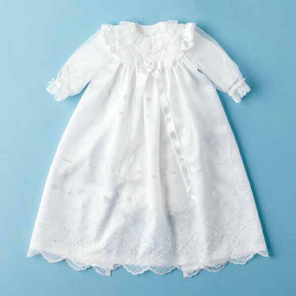 【ふるさと納税】ベビーフォーマル セット ギフトボックス ドレス スタイ ソックス お宮参り 退院 お披露目 記念日 お食い初め ベビードレス 赤ちゃん ベビーウェア 綿100% 日本製 通年 産婦人科 大学病院 百貨店 専門店 福岡県 久留米市 赤ちゃんの城 送料無料 サムネイル2