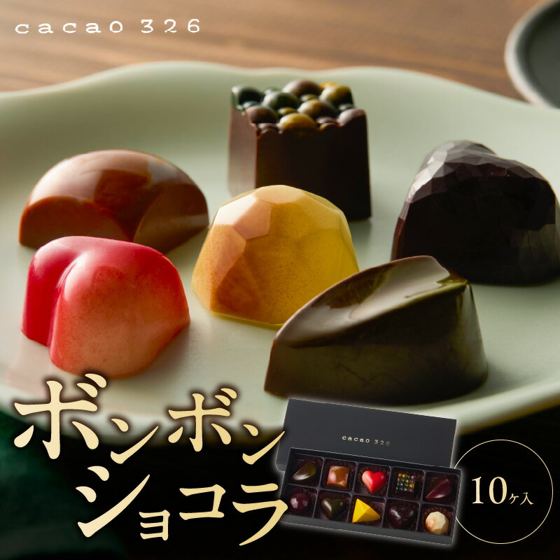 cacao 326 ボンボンショコラ 10ヶ入り ビーントゥーバー Bean to Bar バレンタイン ホワイトデーお返し ギフト ご褒美 洋菓子 ギフト スイーツ お取り寄せ お取り寄せグルメ 福岡県 久留米市 送料無料