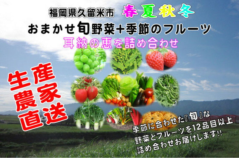 【ふるさと納税】旬 野菜 フルーツ おまかせ セット 2ケース お取り寄せ グルメ 野菜セット 新鮮 農家直送 季節 季節野菜 旬野菜 旬フルーツ 果物 春野菜 夏野菜 秋野菜 冬野菜 野菜 フルーツ 詰め合わせ 野菜ジュース 野菜スープ ギフト 福岡県 久留米市 送料無料 - 画像2