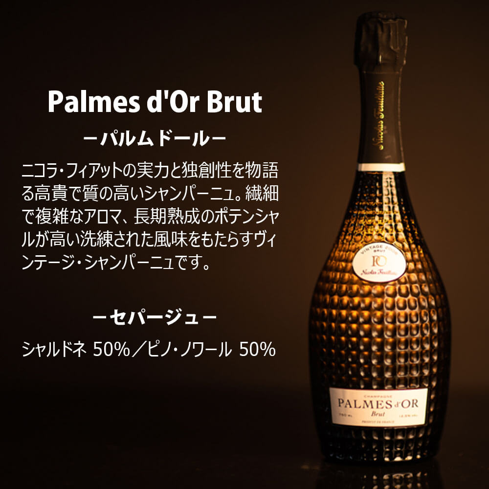 【ふるさと納税】福智山ダム熟成 シャンパン FD309 750ml 1本 二コラ・フィアット パルムドール シャンパーニュ 福岡県 直方市 冷蔵 送料無料 サムネイル3