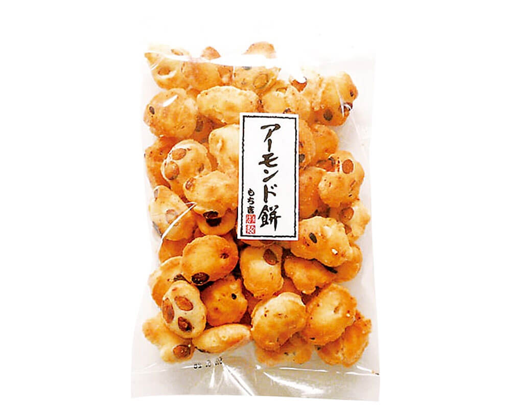 【ふるさと納税】もち吉 アーモンド餅 10袋セット 1袋100g 100g×10 合計1.0kg あられ 国産米使用 一口サイズ お菓子 和菓子 米菓 グルメ 直方市 国産 送料無料 - 画像3