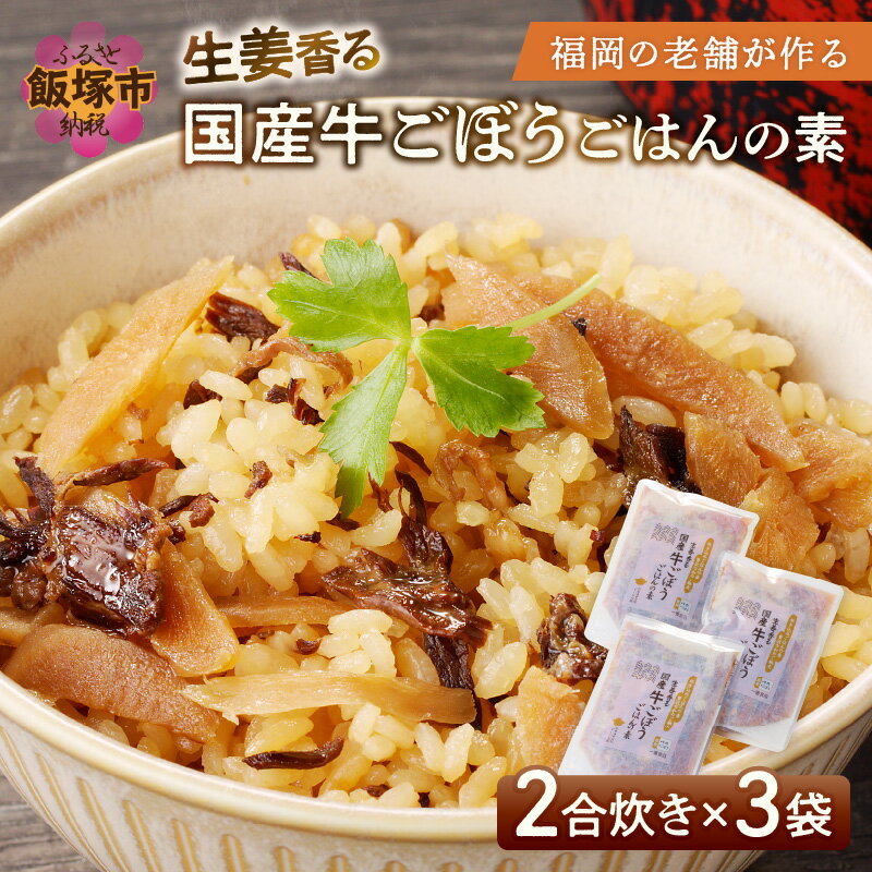 福岡の老舗が作る 生姜香る国産牛ごぼうごはんの素【A-834】
