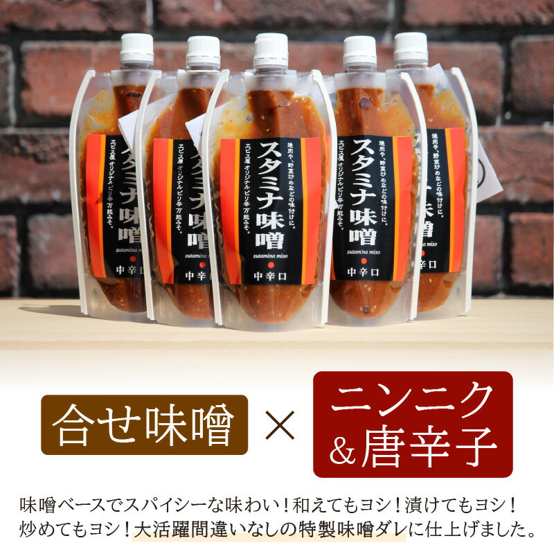 【ふるさと納税】味付け簡単！特製味噌ダレ「スタミナ味噌」【6カ月定期便】 調味料 味噌 みそ タレ たれ 味噌だれ 定期便 6回 スタミナ 焼肉のタレ 野菜炒め 回鍋肉 ホルモン にんにく 飯塚市 【A5-246】 サムネイル3