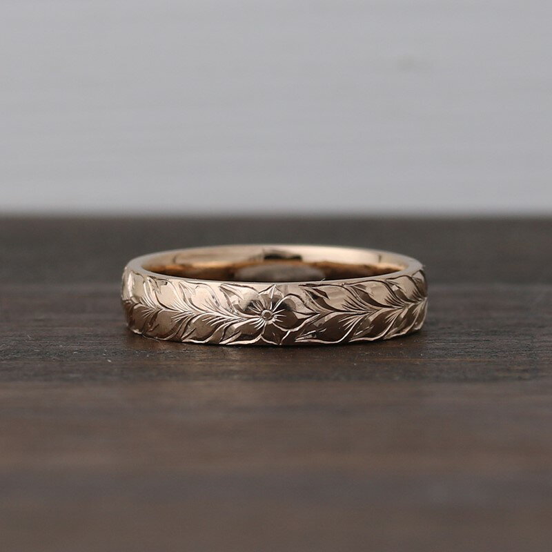 【ふるさと納税】ハワイアンリング ピンクゴールド（葉）【O53-001】 サムネイル2