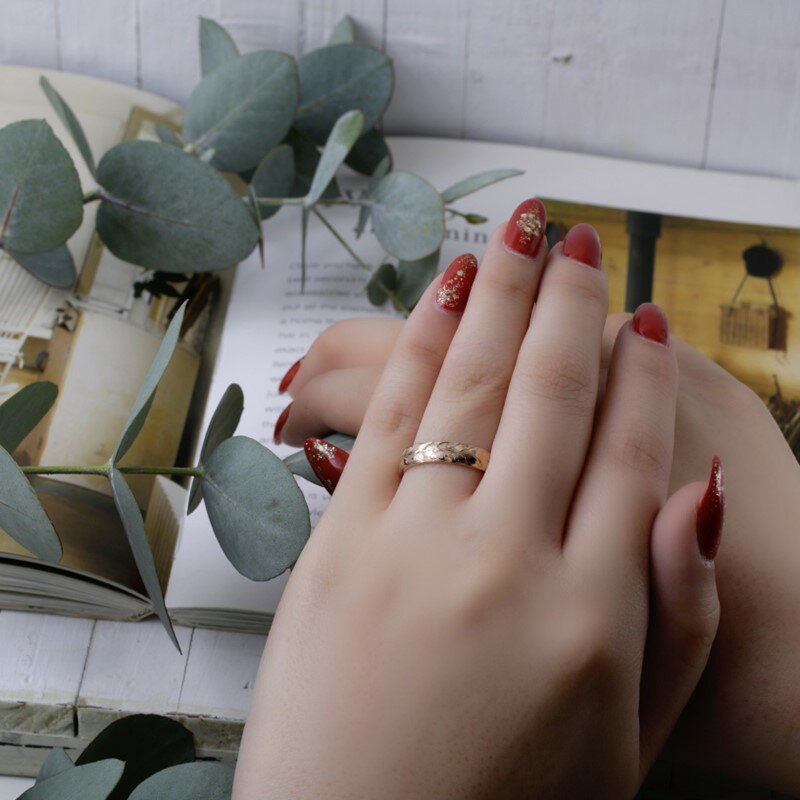 【ふるさと納税】ハワイアンリング ピンクゴールド（葉）【O53-001】 サムネイル3