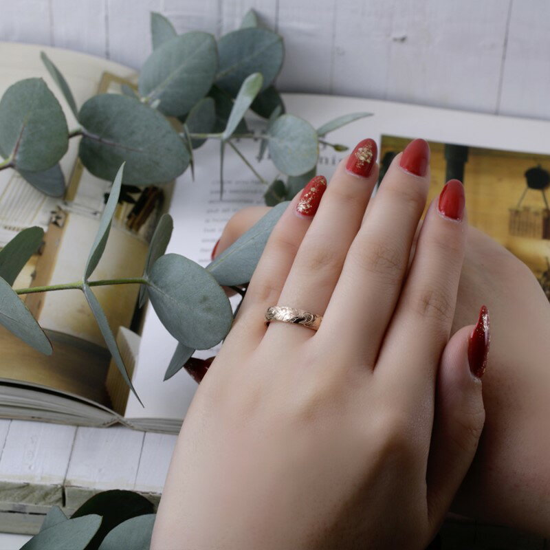 【ふるさと納税】ハワイアンリング ピンクゴールド（波）【O53-004】 サムネイル3