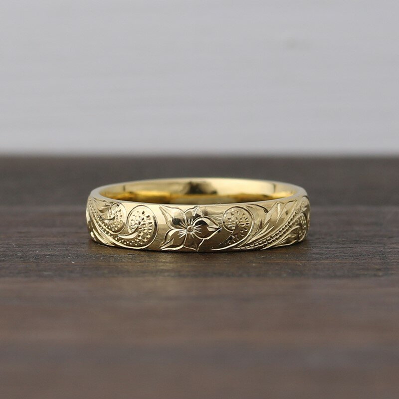 【ふるさと納税】ハワイアンリング イエローゴールド（波）【O53-003】 サムネイル2