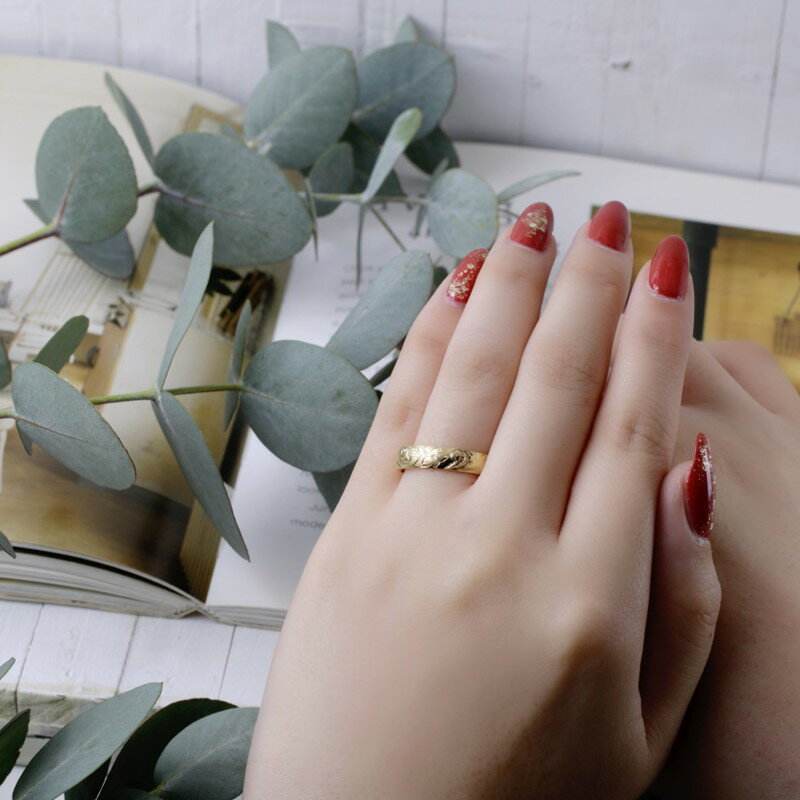 【ふるさと納税】ハワイアンリング イエローゴールド（波）【O53-003】 サムネイル3