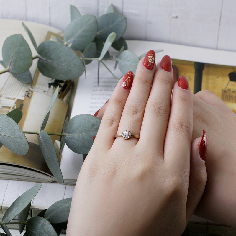 【ふるさと納税】結ピンクゴールド ダイヤモンド0.2ct【N69-001】 サムネイル2