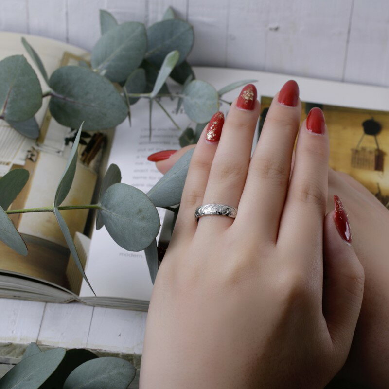 【ふるさと納税】ハワイアンリング ハードプラチナ（波）【N72-001】 サムネイル3