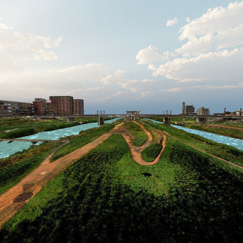 【ふるさと納税】【3D点群データ】飯塚市 風景 街並みデータ (遠賀川流域と橋) 【J5-016】 サムネイル3