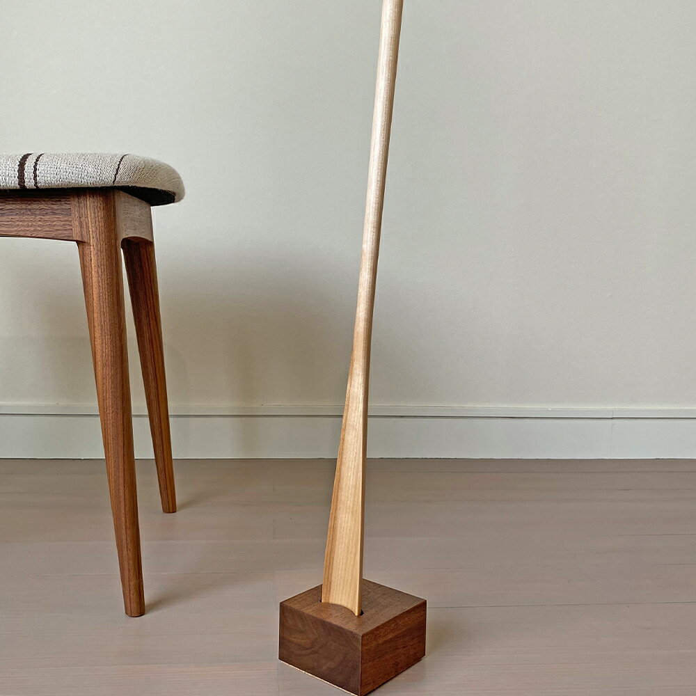 靴べら＆スタンド セット 1個 L700×D40×T23mm 靴ベラ ウォールナット バーチ 木製 ロング おしゃれ インテリア 柳川市 送料無料