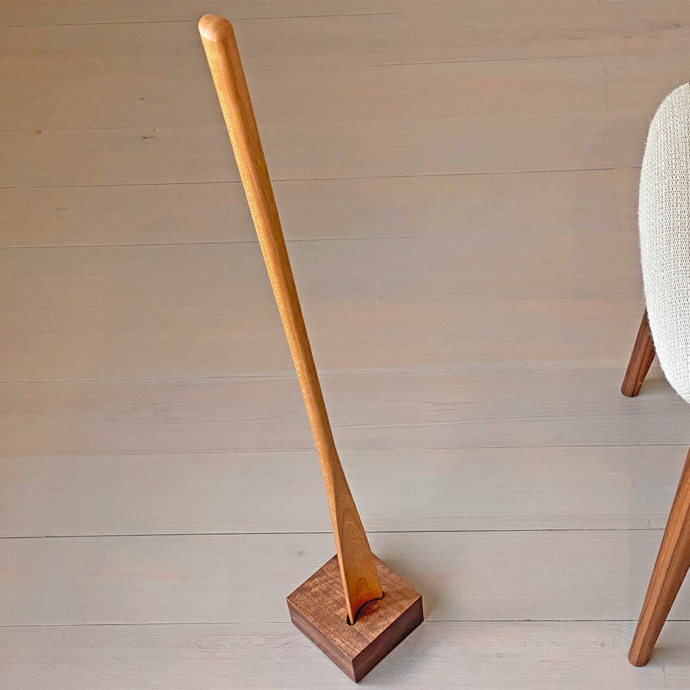 【ふるさと納税】靴べら＆スタンド セット 1個 L700×D40×T23mm 靴ベラ ウォールナット バーチ 木製 ロング おしゃれ インテリア 柳川市 送料無料 サムネイル3