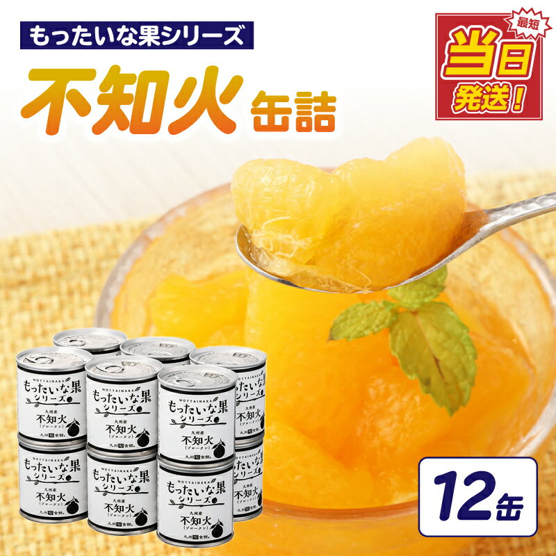 【訳あり】もったいな果シリーズ 不知火 缶詰 5号缶×12缶 セット 日付指定 最強配送 翌日配送 最強翌日配送 国産 みかん 蜜柑 ミカン デザート フルーツ缶詰 保存食 非常食 防災 備蓄食 かんづめ フルーツ 果物 まとめ買い