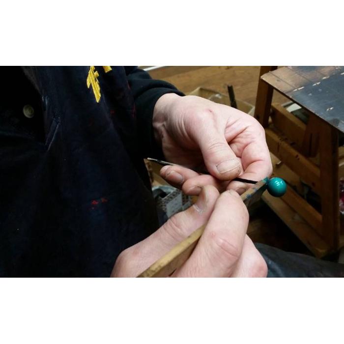 【ふるさと納税】【ギフト用】【本漆塗】漆ピアス(メタリックグリーン)10ミリ玉《イヤリング可》 アクセサリー 装飾品 上品 艶感 軽量 オシャレ 職人技 伝統工芸 緑色 サムネイル3