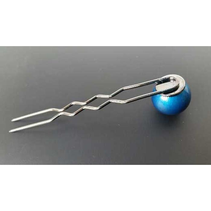 【ふるさと納税】【本漆塗】・漆玉かんざし(メタリックブルー色) 職人手作り 工芸品 和装 洋装 装飾 髪飾り サムネイル3