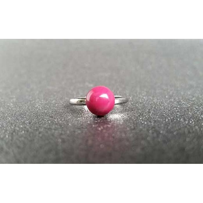 【ふるさと納税】【本漆塗】リング(ピンク色) 指輪 漆玉 職人技 アクセサリー フリーサイズ サムネイル2