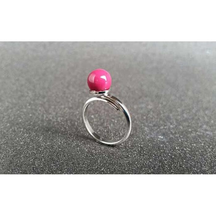 【ふるさと納税】【本漆塗】リング(ピンク色) 指輪 漆玉 職人技 アクセサリー フリーサイズ サムネイル3