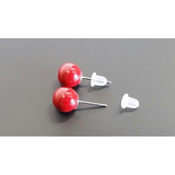 【ふるさと納税】【本漆塗】漆ペンダントとピアスセット(レッド) アクセサリー ネックレス ピアス イヤリング 装飾品 漆玉 職人技 軽量 サムネイル2