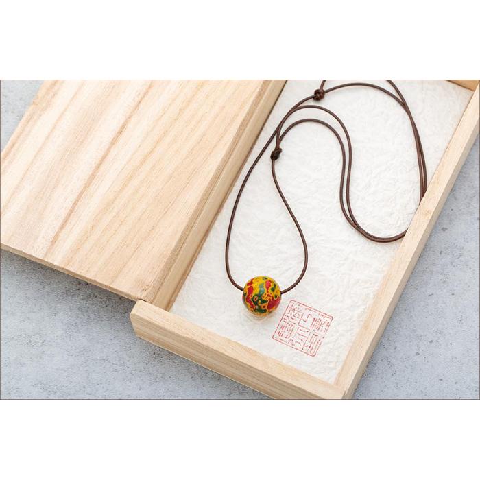 【本漆塗】『贅沢なペンダント』漆玉サイズ18mm 装飾品 アクセサリー ネックレス