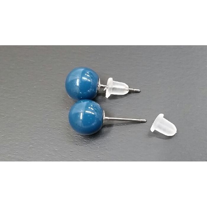 【ふるさと納税】【本漆塗】漆ペンダントとピアスセット(ブルー) アクセサリー ネックレス ピアス イヤリング 装飾品 漆玉 職人技 軽量 サムネイル2