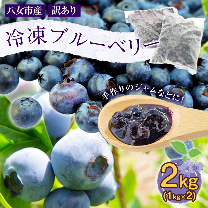 【ふるさと納税】かの蜂 国産 【訳あり】 冷凍ブルーベリー2kg （1kg×2袋） 八女市産 ブルーベリー 国産 ブルーベリー 冷凍 フルーツ 八女市特産品 ヘルシー おやつ 栄養豊富 食物繊維 ビタミンC サムネイル2