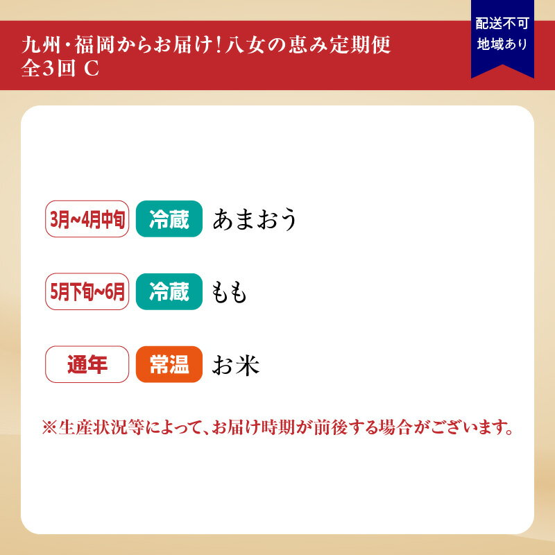 【ふるさと納税】九州・福岡からお届け！八女の恵み定期便【全3回】 C｜＜配送不可：北海道・沖縄・離島＞ サムネイル3