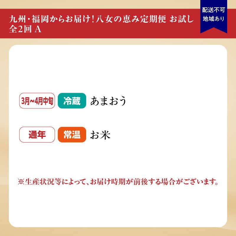 【ふるさと納税】九州・福岡からお届け！八女の恵み定期便お試し【全2回】A サムネイル3