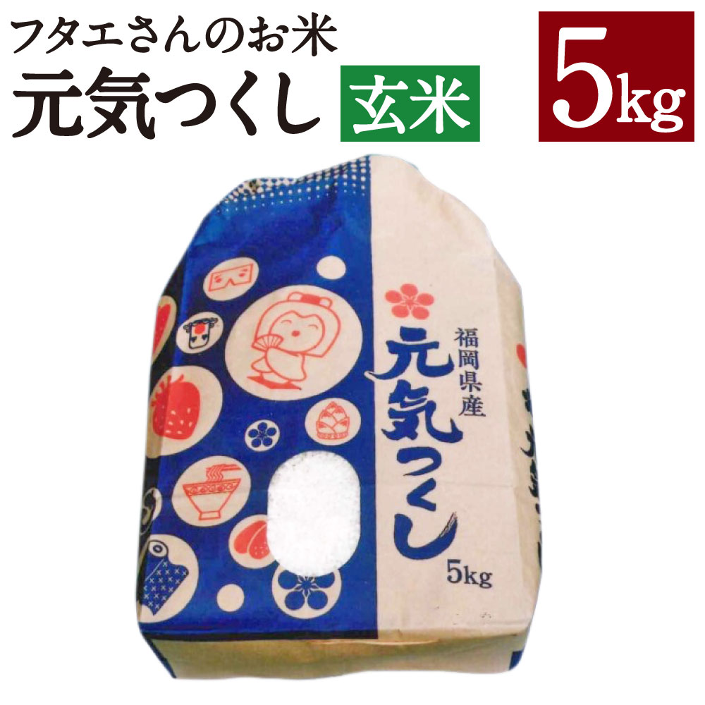フタエさんのお米 元気つくし 玄米 5kg 米 お米 うるち米 福岡県産 九州産 送料無料