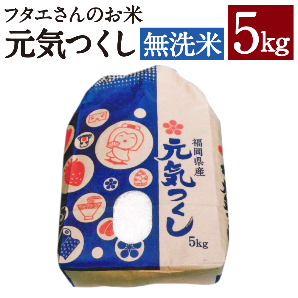 フタエさんのお米 元気つくし 無洗米 5kg 米 お米 精米 うるち米 福岡県産 九州産 送料無料