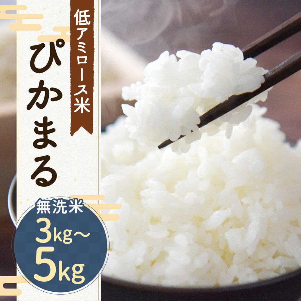 【ふるさと納税】【先行予約】低アミロース米 ぴかまる 無洗米 3kg/5kg 選べる内容量 保存袋付き お米 精米 栽培期間中無農薬 九州産 福岡県産 送料無料【2025年11月上旬より順次発送予定】 - 画像2