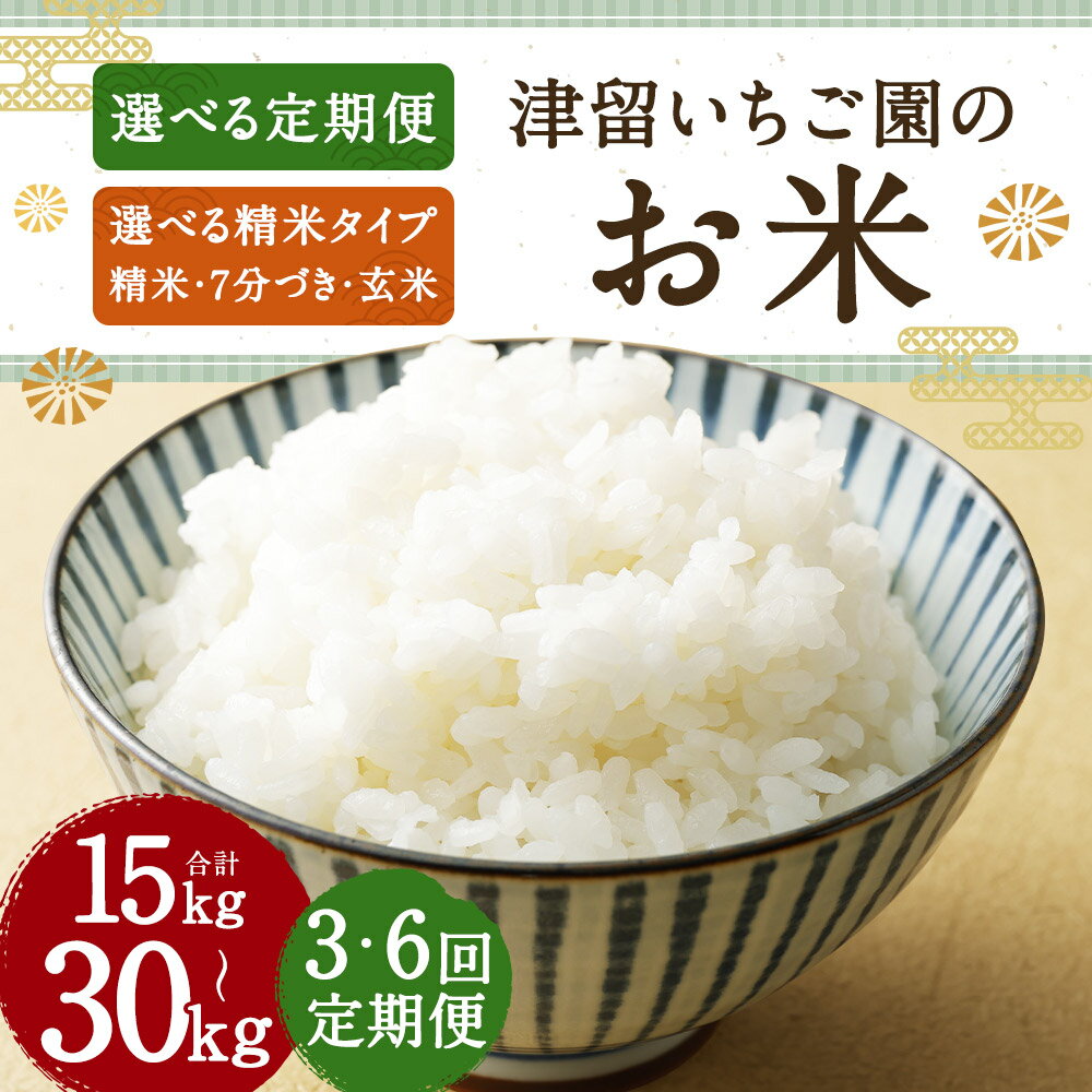 【ふるさと納税】【選べる定期便】津留いちご園のお米 3ヶ月定期便/6ヶ月定期便 白米/7分づき/玄米 選べる精米タイプ 1回につき5kgお届け 定期便 精米 お米 栽培期間中無農薬 九州産 福岡県産 送料無料【2025年11月上旬より発送開始予定】 - 画像2