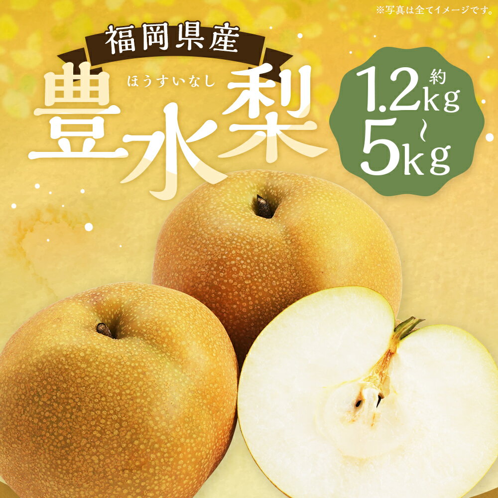 【ふるさと納税】豊水梨 約1.2kg～1.5kg/約3kg/約5kg 選べる内容量 梨 豊水 筑後市産 福岡県産 九州 和梨 フルーツ 果物 送料無料 【2026年8月下旬～9月下旬に順次発送予定】 - 画像2