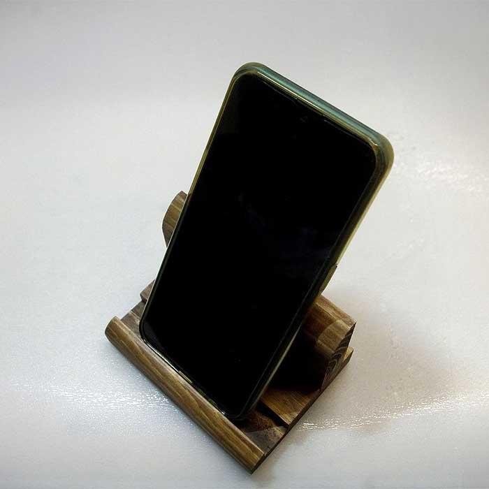【ふるさと納税】スマホスタンド ハンドブラウン色 | 大川家具 大川 ふるさと 納税 木製雑貨 アンティーク 天然木 工芸品 高級 木 雑貨 モダン 和風 木製 かわいい 北欧 おしゃれ 日本製 木目 スマホ スタンド 卓上 縦 縦横 iphone Android アンドロイド アイフォン サムネイル2