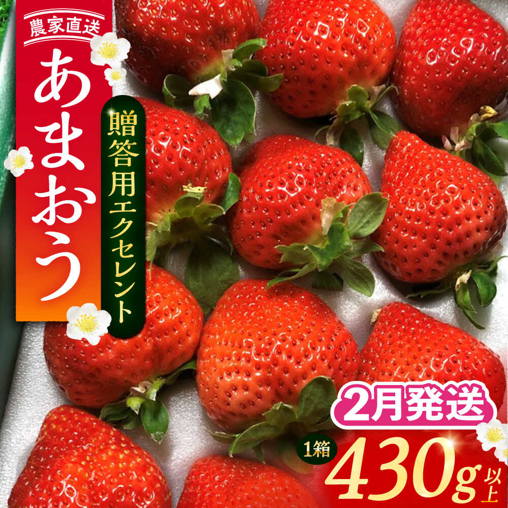 【2月-4月発送】 あまおう 贈答用 エクセレント 430g以上×1箱 《豊前市》【内藤農園】果物 いちご[VAB010] 11000円 11000円